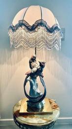 Tafellamp - Messing, Porselein - Grote lamp 78 cm