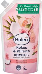 Balea Crème Zeep Perzik & Kokos navulverpakking, 500ml, Verzenden, Nieuw