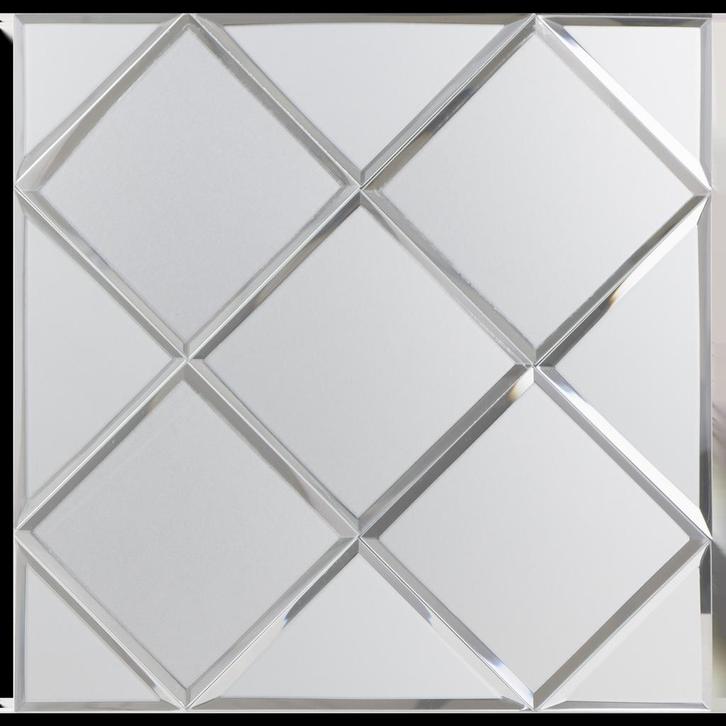 Zelfklevende Mozaïek Tegel - Afimera Silver Glass Mat -, Huis en Inrichting, Woonaccessoires | Wanddecoraties, Ophalen of Verzenden