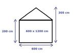 Classic Plus Partytent PVC 6x12x2 mtr in Wit-Blauw, Verzenden, Nieuw, 2 meter of meer, Partytent