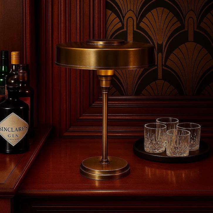 Tafellamp Auriol Antiek Messing Binnenverlichting, Huis en Inrichting, Lampen | Tafellampen, 50 tot 75 cm, Nieuw, Overige materialen