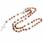 Fako Bijoux - Rozenkrans Ketting - Sandelhout Natural - 8mm, Verzenden, Nieuw