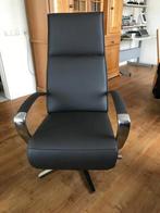 Leren relax fauteuil met stalen frame - bruin leer, Ophalen of Verzenden, Nieuw, Leer