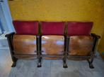 Vintage Art Deco row of 3 cinema theatre seats (1930s, in, Verzamelen, Nieuw
