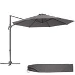 Parasol Ø 300cm met voetpedaal en beschermhoes - grijs, Verzenden, Nieuw