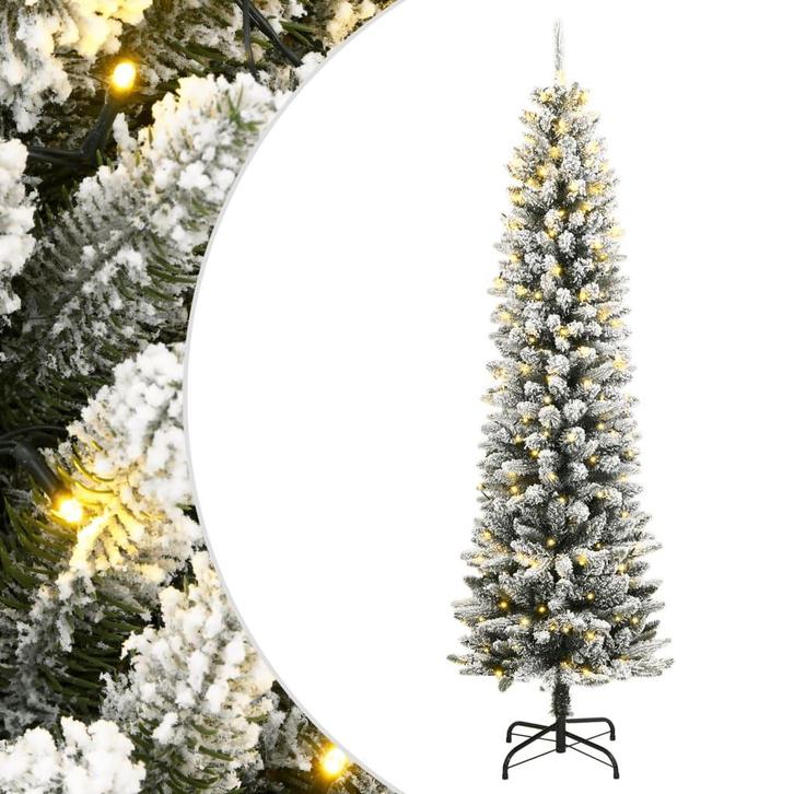 vidaXL Kunstkerstboom met 150 LEDs en sneeuw 120 cm, Diversen, Kerst, Nieuw, Verzenden
