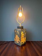 1920s Chinoiserie -H62cm - Tafellamp - Hout, Messing,, Antiek en Kunst
