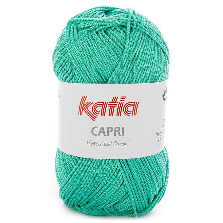 Katia Capri - 82171 blauwgroen - Katoen Garen, Hobby en Vrije tijd, Breien en Haken, Ophalen of Verzenden
