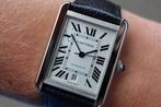 Horloge Cartier Tank Solo XL 11/2018 Full set, Goede Staat, Overige merken, Leer, Staal, Polshorloge