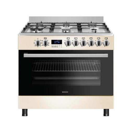 Wiggo WO-E969R(CX) Serie 9 - Gasfornuis - Creme Rvs, Witgoed en Apparatuur, Fornuizen, Nieuw, Verzenden