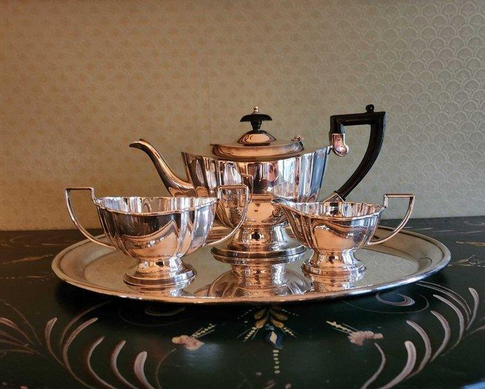 Theeservies (4) - Verzilverd - Theeservies Chippendale, Antiek en Kunst, Antiek | Meubels | Tafels