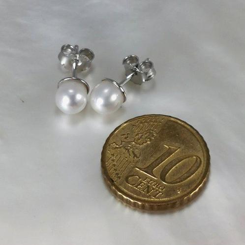 Zonder Minimumprijs - Oorbellen Zilver Parel - Akoya parels, Sieraden, Tassen en Uiterlijk, Oorbellen