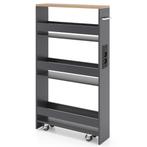 LIVSK opbergkar op wieltjes - 4 niveaus met oplaadstation -, Doe-het-zelf en Verbouw, Verzenden, Nieuw