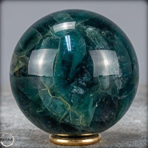 Bol van groene fluoriet Kristal, China- 940.23 g, Verzamelen, Dierenverzamelingen