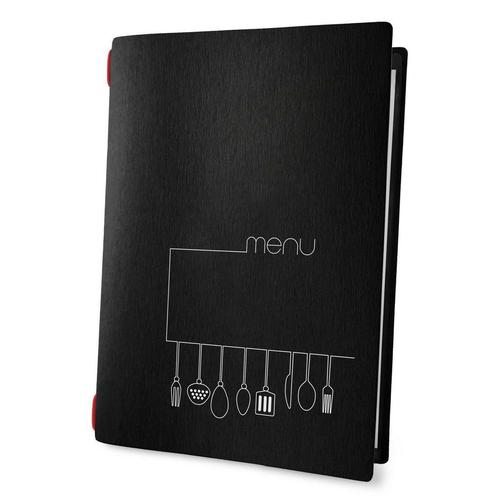Menumap voor 4 menukaarten (A4)  - type: ECO-Black-Kitch..., Zakelijke goederen, Horeca | Overige