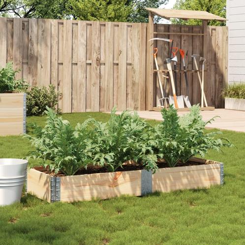 vidaXL Plantenbak 150x50 cm massief grenenhout, Tuin en Terras, Bloembakken en Plantenbakken, Nieuw, Hout, Verzenden