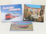Set van 3 spoorwegenboeken Glacier-Express. Vom Engadin z..., Ophalen of Verzenden, Gebruikt