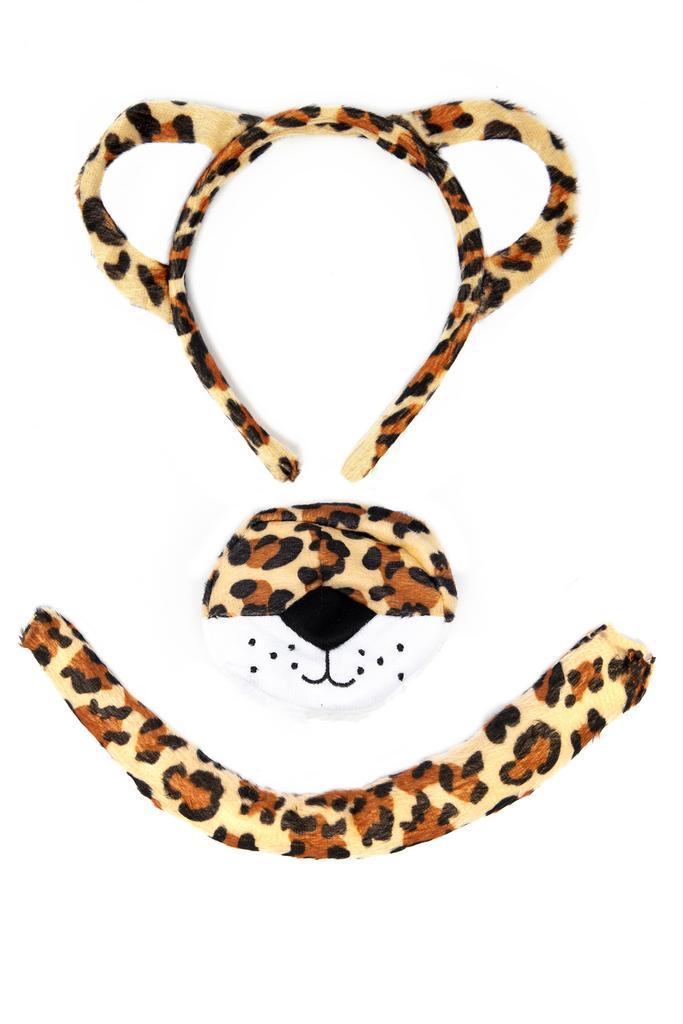 Luipaard Haarband Oren Neus Staart Diadeem Set Bruin Lichtbr, Kleding | Dames, Carnavalskleding en Feestkleding, Accessoires, Nieuw