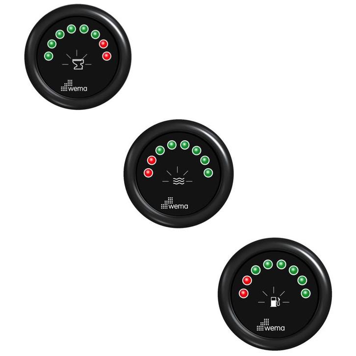 Niveaumeters LED - Wema, Watersport en Boten, Bootonderdelen, Nieuw, Zeilboot of Motorboot, Ophalen of Verzenden