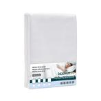 Waterdichte molton matrasbeschermer Frans bed - links, Verzenden, Nieuw, Wit, Hoeslaken of Sloop