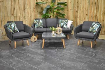 Milano Loungeset 3 Zitsbank 2 Lounge Tuinstoelen Lage Tafel beschikbaar voor biedingen