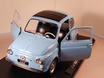 KK-Scale 1:12 - Model sedan - Fiat 500 Lichtblauw 1968 - met, Hobby en Vrije tijd, Modelauto's | 1:5 tot 1:12, Nieuw