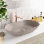 MONDIAZ ONNI Waskom solid surface 55cm kleur Smoke / Smoke, Ophalen of Verzenden, Nieuw, Overige typen