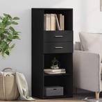 vidaXL buffetkast 45x42,5x124 cm bewerkt hout zwart, Huis en Inrichting, Kasten | Buffetkasten, Minder dan 50 cm, Verzenden, 100 tot 150 cm