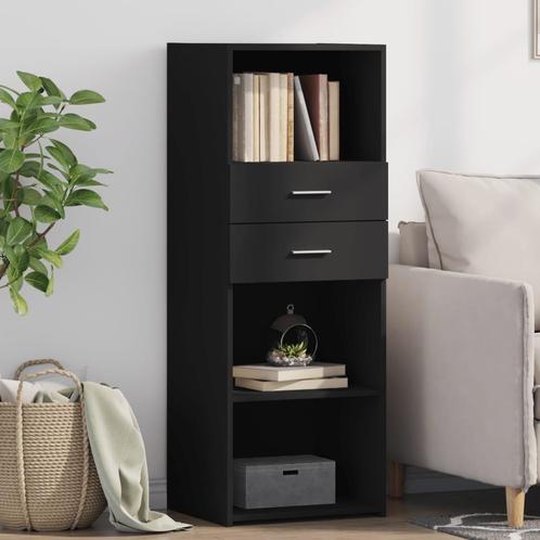 vidaXL buffetkast 45x42,5x124 cm bewerkt hout zwart, Huis en Inrichting, Kasten | Buffetkasten, 25 tot 50 cm, Nieuw, Overige houtsoorten