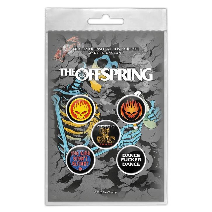 The Offspring Skeleton Molotov Button officiële merchandise, Verzamelen, Muziek, Artiesten en Beroemdheden, Kleding, Nieuw, Ophalen of Verzenden