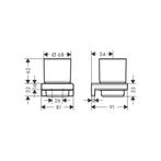 Tandenborstelhouder HansGrohe AddStoris Chroom, Huis en Inrichting, Badkamer | Badtextiel en Accessoires, Ophalen of Verzenden