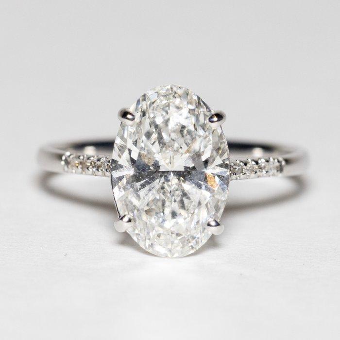 Statement ring - 18 karaat Witgoud - 3.06ct. tw. Diamant, Sieraden, Tassen en Uiterlijk, Antieke sieraden