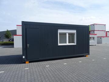 Kantoorunit 6 x 3 meter – open ruimte (RAL 7016, Antraciet) beschikbaar voor biedingen