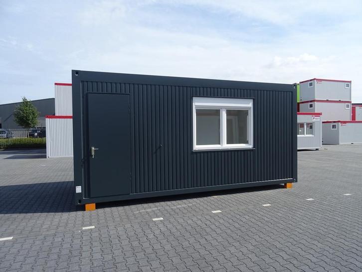 Kantoorunit 6 x 3 meter – open ruimte (RAL 7016, Antraciet), Zakelijke goederen, Machines en Bouw | Keten en Containers