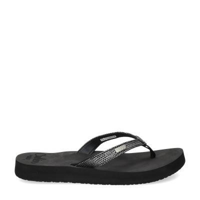 Reef Star Cushion Sassy slippers voor dames in het Zwart, Kleding | Dames, Schoenen, Slippers, Zwart, Nieuw, Verzenden