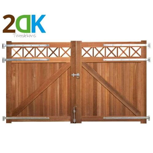 2DK Dubbele poort Belmonte Trellis 300x180, Tuin en Terras, Tuinpoorten, Nieuw, Hout, Ophalen of Verzenden
