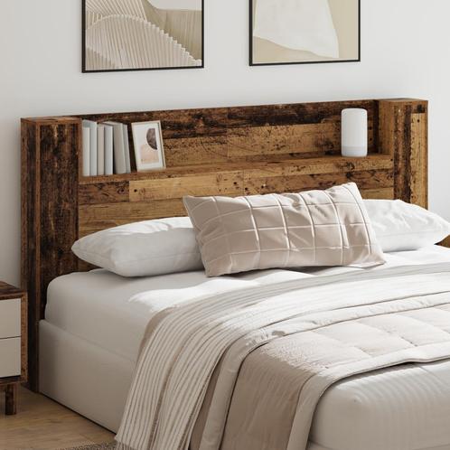 vidaXL Hoofdeinde kas Oud hout 180 x 17 x 104.5 cm Bewerkt, Huis en Inrichting, Slaapkamer | Bedden, Bruin, Nieuw, Hout, Verzenden