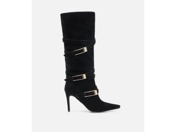 Veiling - Simmi London KINGSTON - Black Suede Knee Boots (Ma beschikbaar voor biedingen
