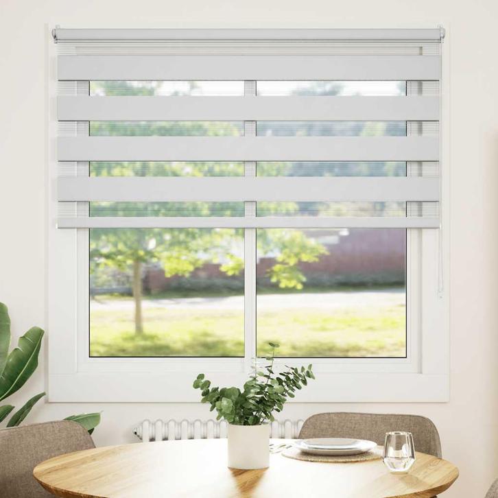 vidaXL Duo rolgordijn 140 x 175 cm wit, Huis en Inrichting, Stoffering | Gordijnen en Lamellen, Wit, Nieuw, Verzenden