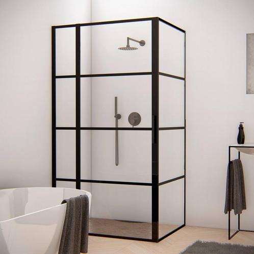 BWS Douchecabine Frame 90x120 cm 8 mm NANO Glas Mat Zwart, Doe-het-zelf en Verbouw, Sanitair, Douche, Nieuw, Ophalen of Verzenden