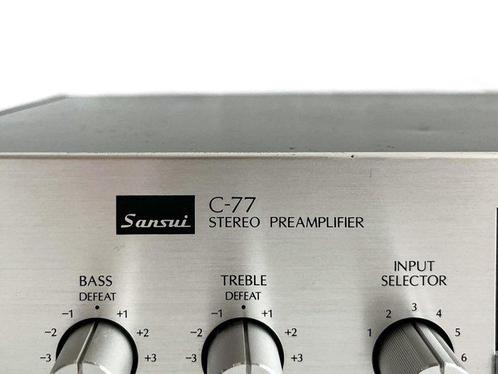 Sansui - C77 stereo voorversterker mm/mc vintage, Audio, Tv en Foto, Radio's