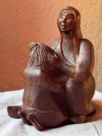 sculptuur, Sculpture en bois brut - 13.5 cm - Hout