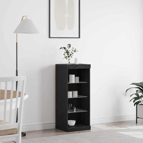 vidaXL Dressoir Zwart eiken 41 x 37 x 100 cm Bewerkt hout, Huis en Inrichting, Kasten | Dressoirs, Nieuw, Minder dan 50 cm, Overige houtsoorten