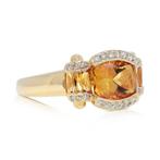 Ring - 18 karaat Geel goud - 1.16ct. tw. Citrien - Diamant, Sieraden, Tassen en Uiterlijk, Ringen, Nieuw