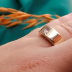 18 Krt. Gouden ring met diamant 0,05 ct. | Chopard, Gebruikt, Overige kleuren, Ophalen of Verzenden, Kleiner dan 17
