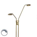 Moderne vloerlamp brons met leeslamp incl. LED - Eva, Huis en Inrichting, Lampen | Vloerlampen, Nieuw, Overige materialen, Modern