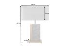 Design Tafellamp ELEGANCIA 65cm Goud Grijs Stoffen Kap, Huis en Inrichting, Lampen | Tafellampen, Ophalen of Verzenden, Nieuw