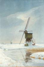 Dirk Smorenberg (1883-1960) - Molen nabij Loosdrecht in de, Antiek en Kunst, Kunst | Schilderijen | Klassiek