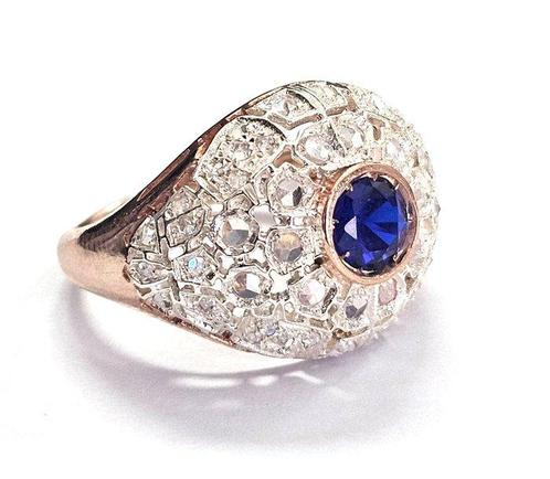 Zonder Minimumprijs - Ring - 18 karaat Roségoud, Witgoud -, Sieraden, Tassen en Uiterlijk, Ringen