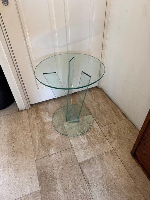 Tafel - Glas - Glazen bijzettafel, Antiek en Kunst, Curiosa en Brocante